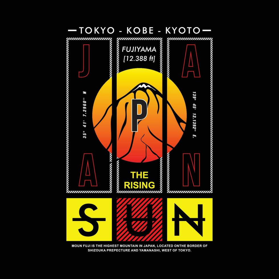 tokio Kobe Japón ciudad texto marco, gráfico Moda estilo, t camisa diseño, tipografía vector, ilustración vector