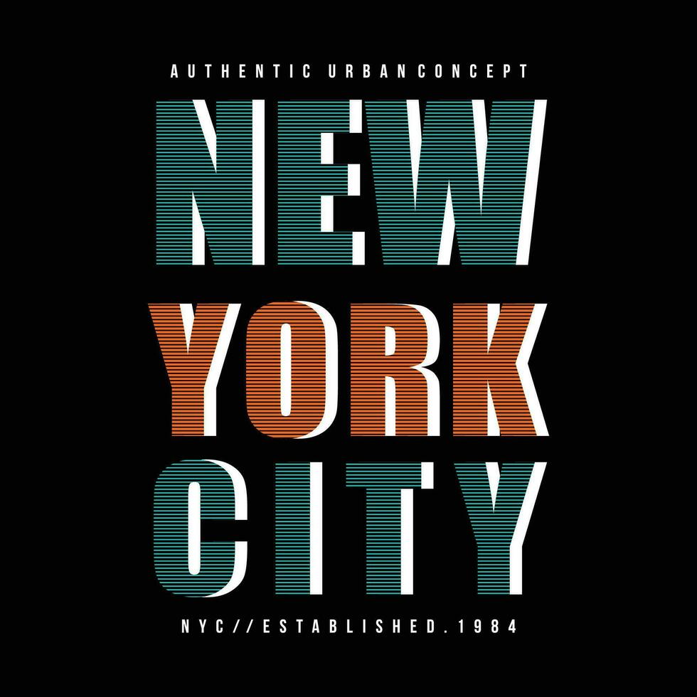 new york city graphic typography vector, t shirt design, illustration, good for casual style vector