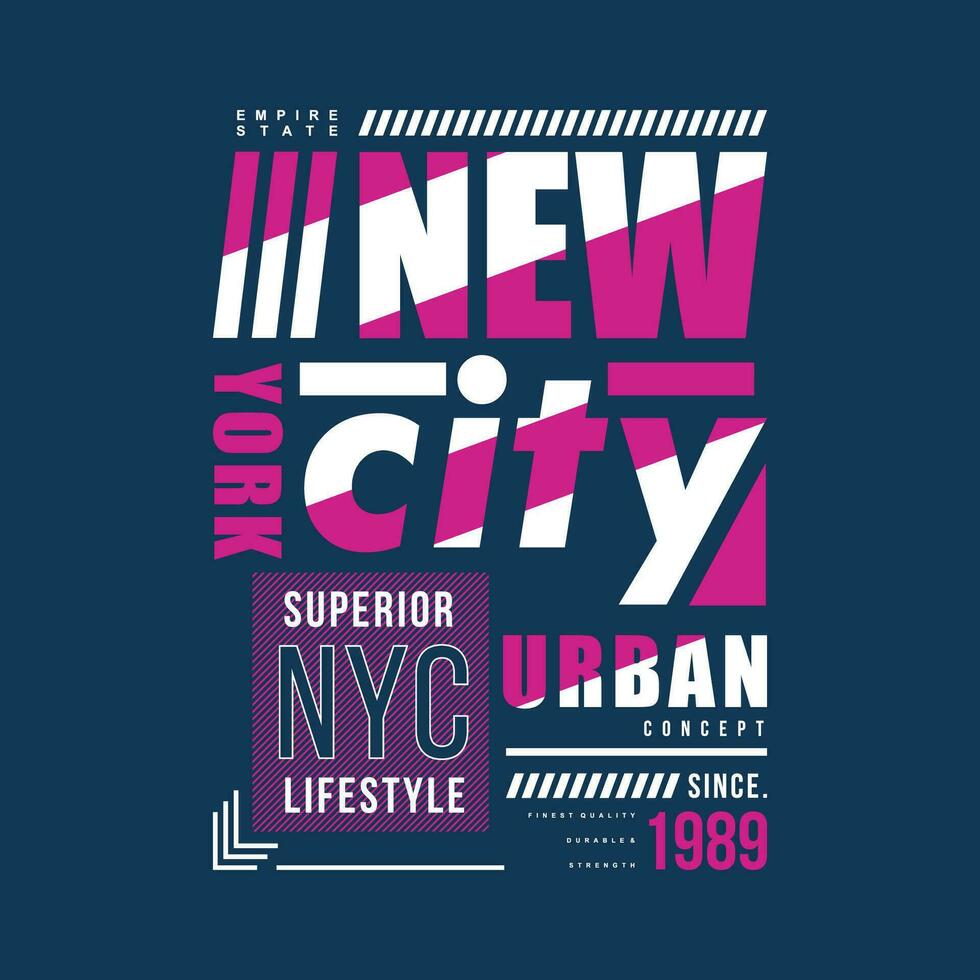 new york city urban graphic typography vector, t shirt design, illustration, good for casual style vector