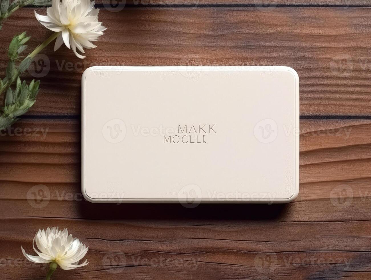 Blank mock up business card, nature inspired theme. photo