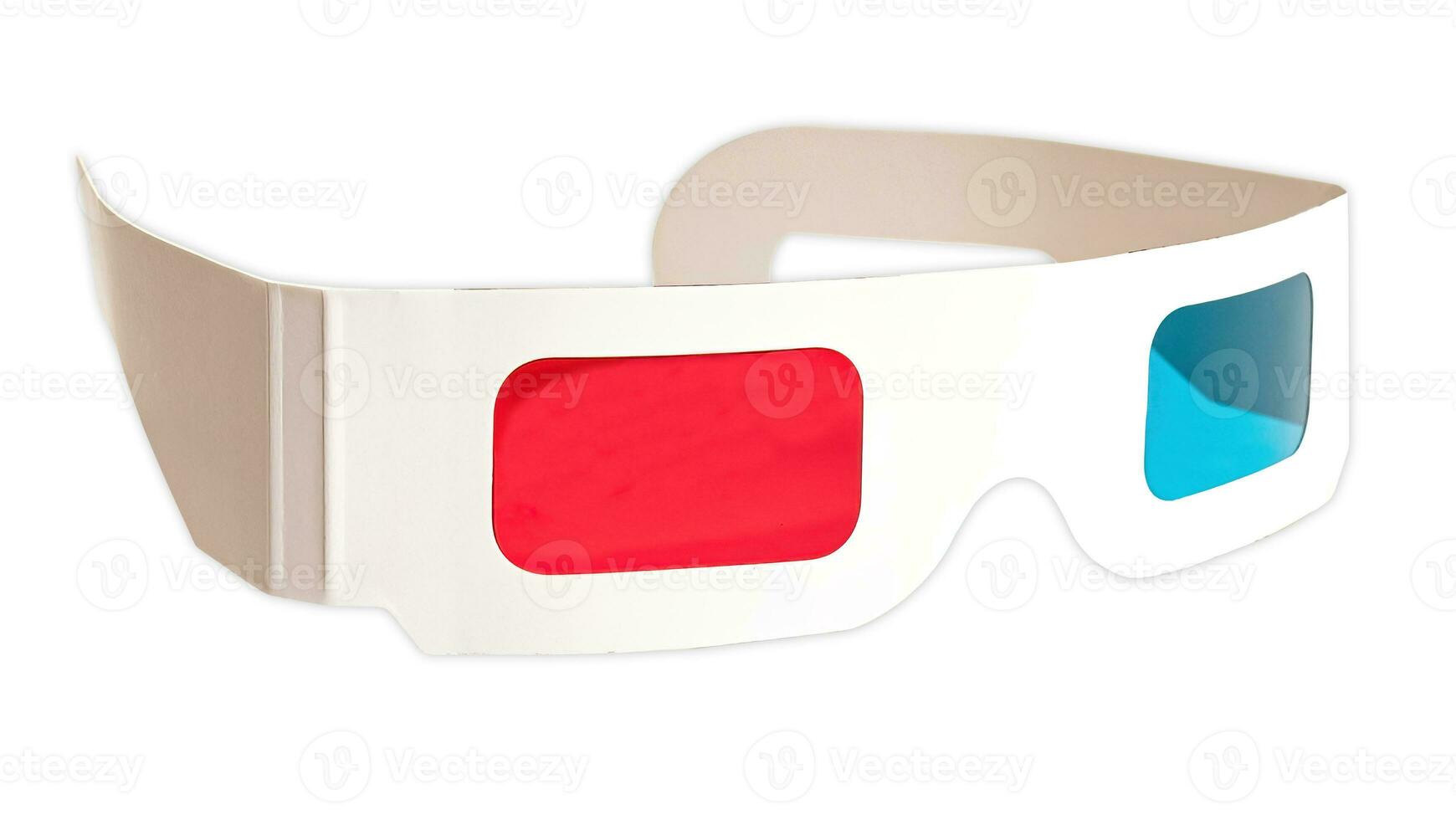 3D vision glasses, isolated on blank background. photo