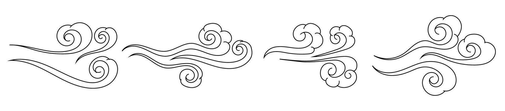 asia ornamental traditional wind doodle hand drawing asian style vector
