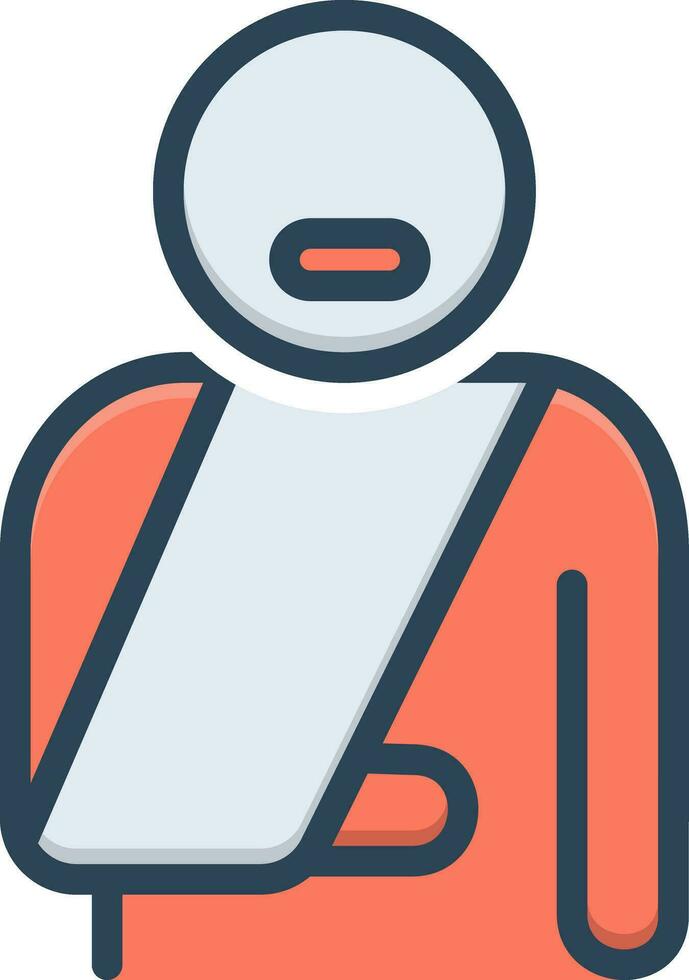 color icon for painful vector