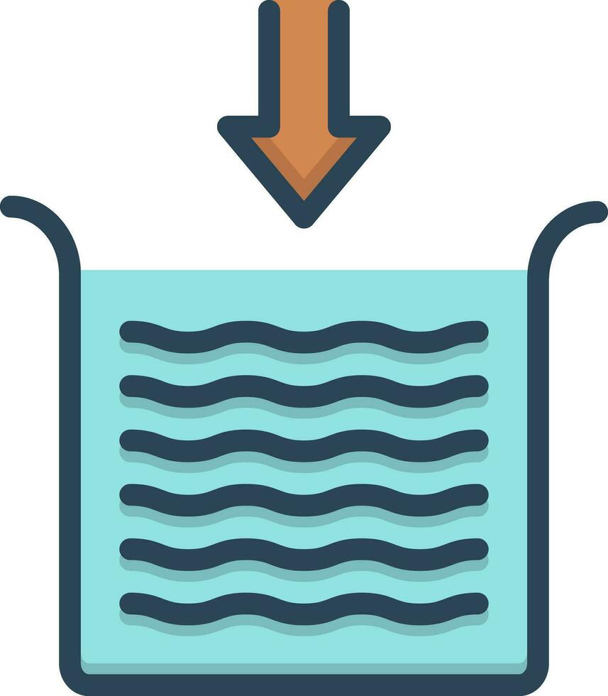 color icon for below vector