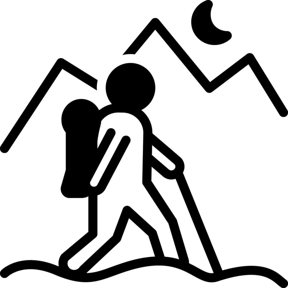 solid icon for wander vector