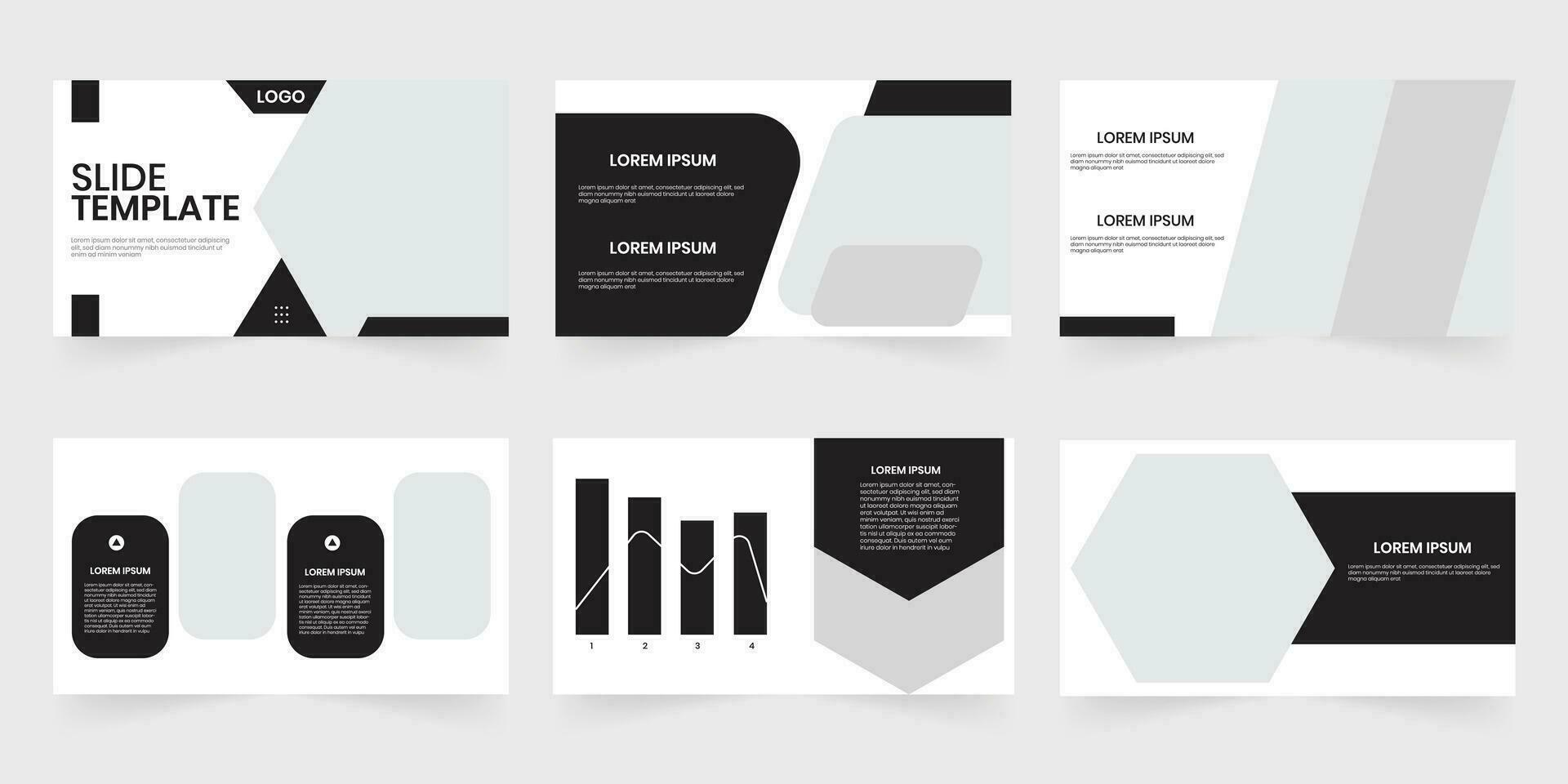Business marketing new vector presentation slide template