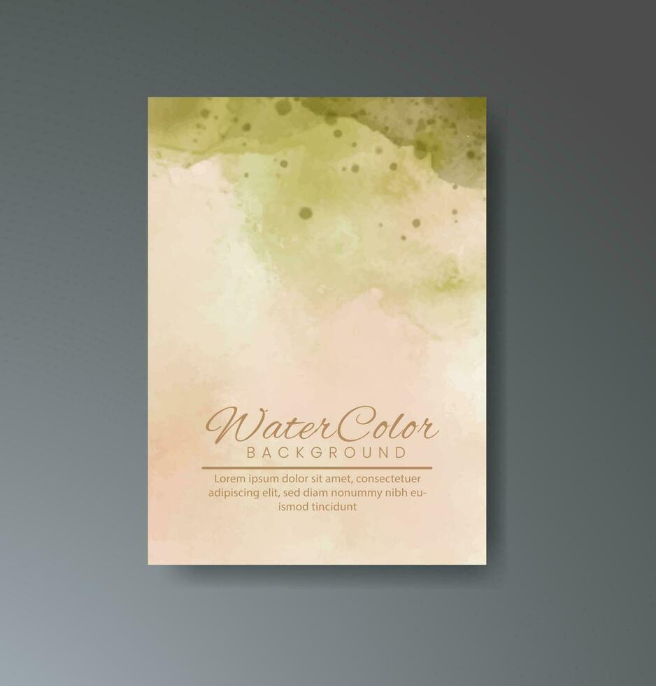 Cover template with watercolor background. Design for your cover, date, postcard, banner, logo. vector