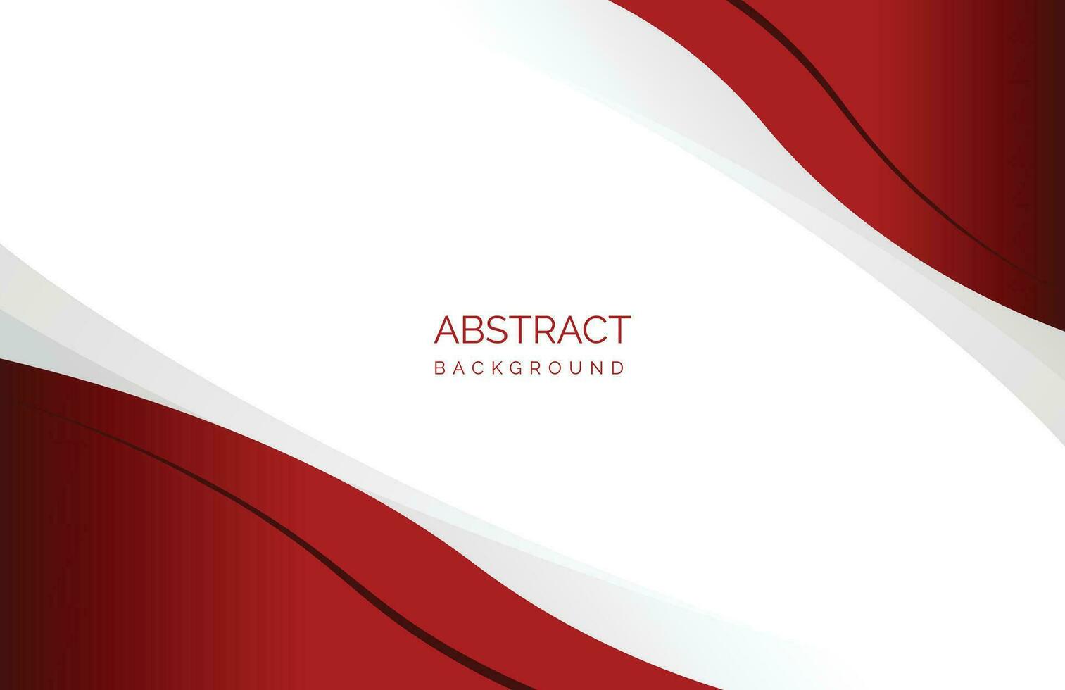 Abstract red and white wavy corporate background with copy space. Vector illustration