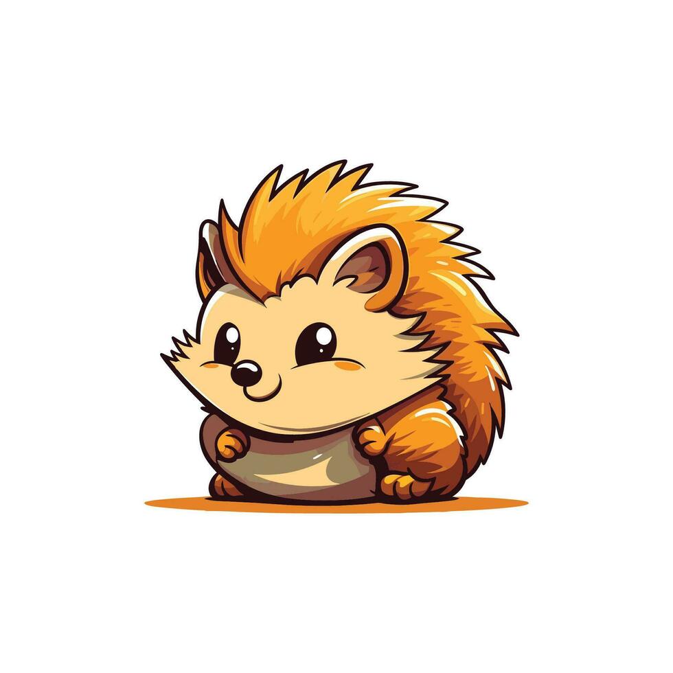 Brown hedgehog icon isolated on a white background vector