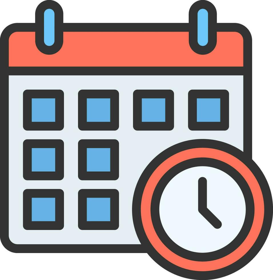 Schedule icon vector image. Suitable for mobile apps, web apps and print media.