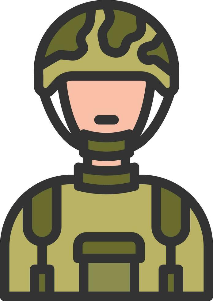 soldado icono vector imagen. adecuado para móvil aplicaciones, web aplicaciones y impresión medios de comunicación.