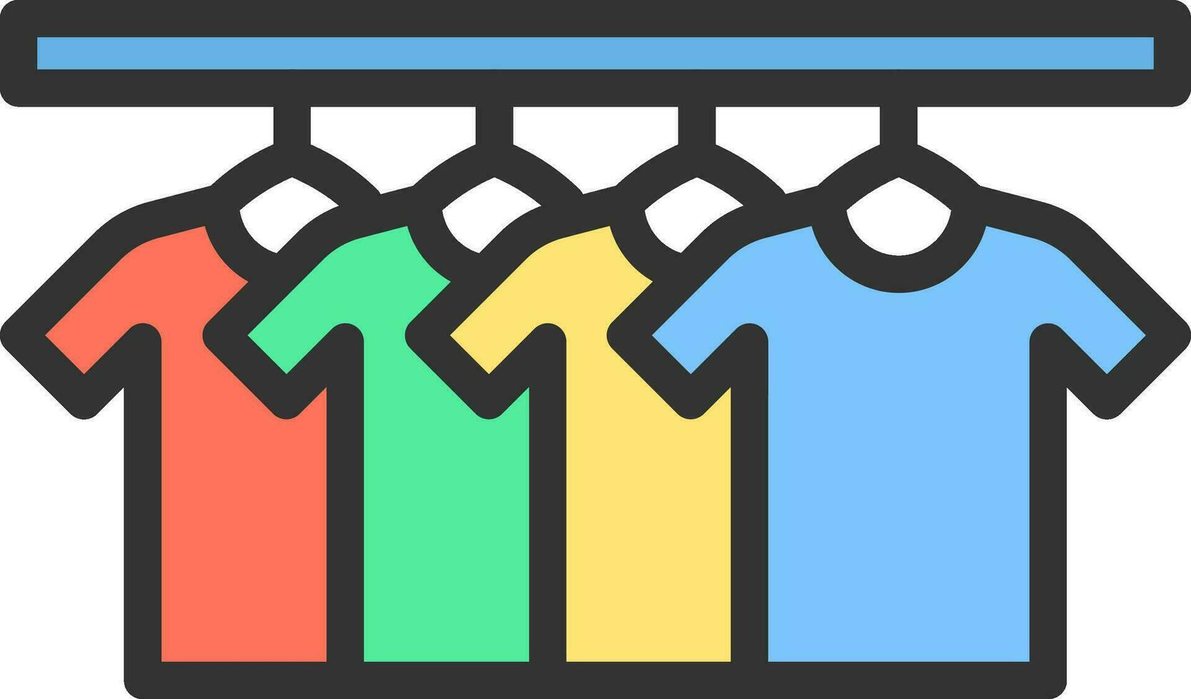 Shirts icon vector image. Suitable for mobile apps, web apps and print media.
