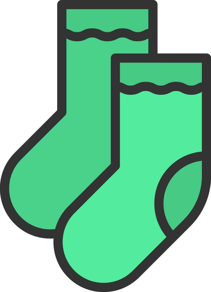 Socks icon vector image. Suitable for mobile apps, web apps and print media.