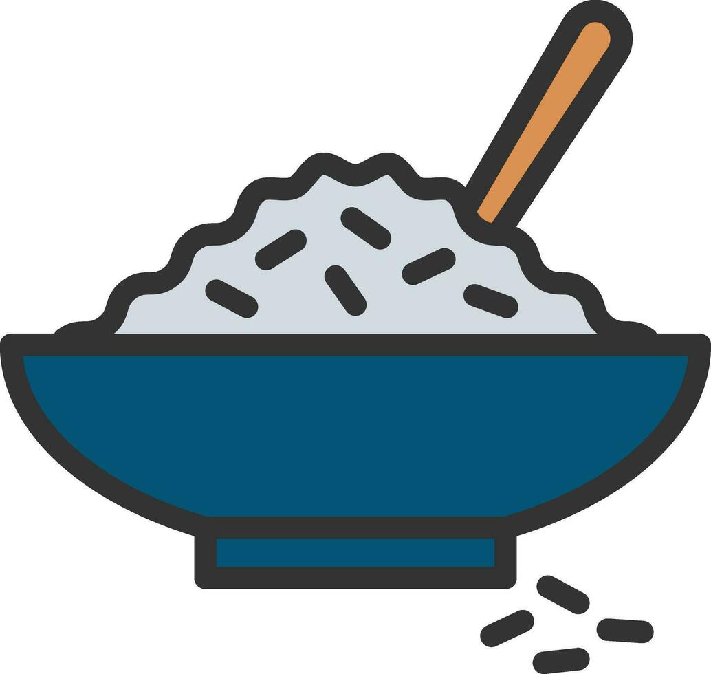 Rice icon vector image. Suitable for mobile apps, web apps and print media.