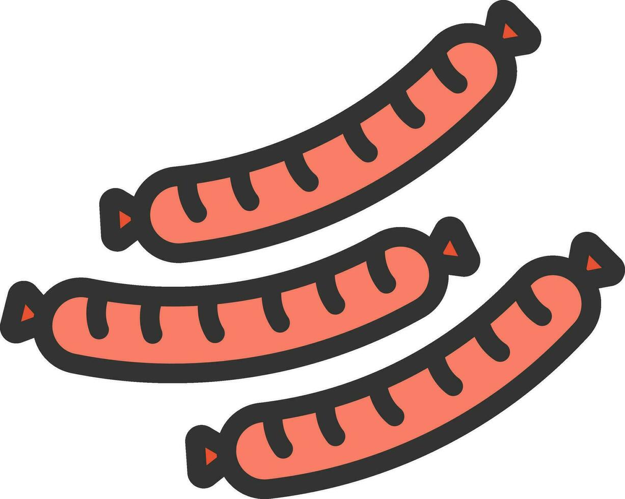 Sausages icon vector image. Suitable for mobile apps, web apps and print media.