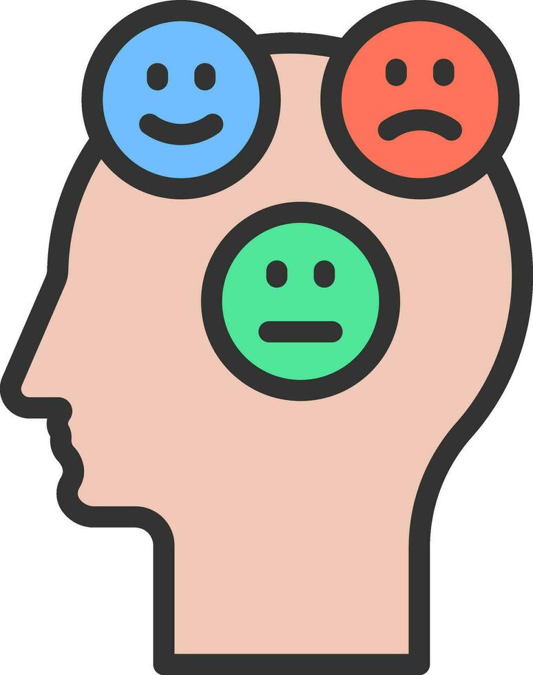 Emotions icon vector image. Suitable for mobile apps, web apps and print media.