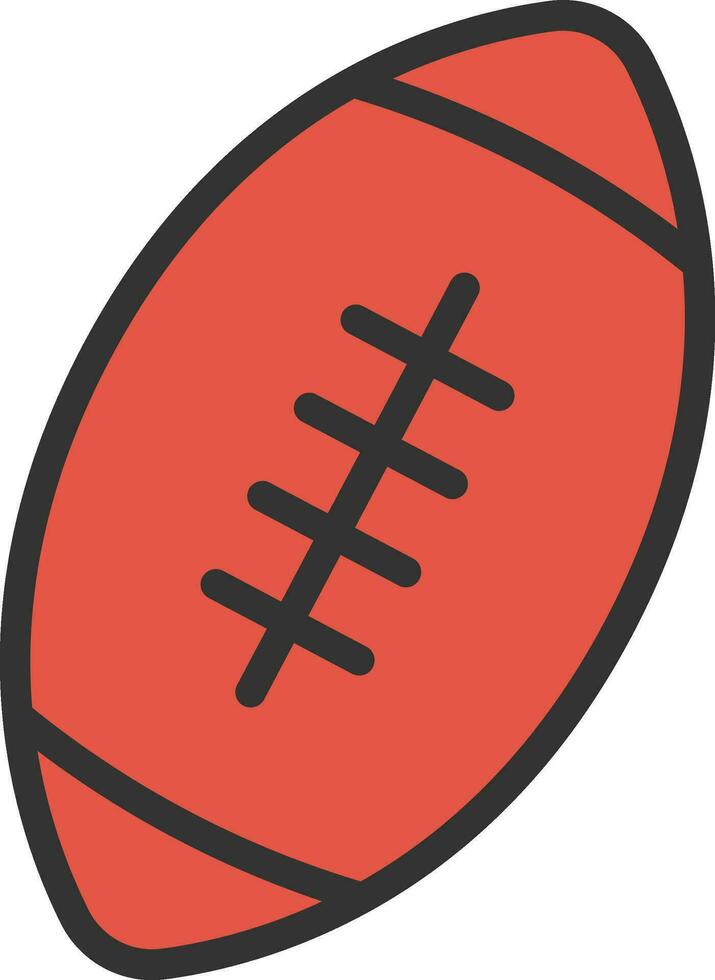 Rugby Ball icon vector image. Suitable for mobile apps, web apps and print media.