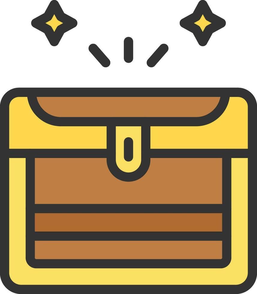 Treasure Chest icon vector image. Suitable for mobile apps, web apps and print media.