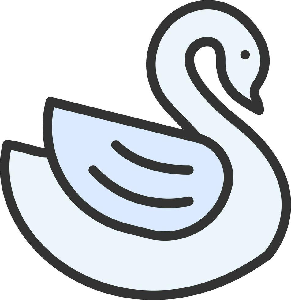 cisne icono vector imagen. adecuado para móvil aplicaciones, web aplicaciones y impresión medios de comunicación.