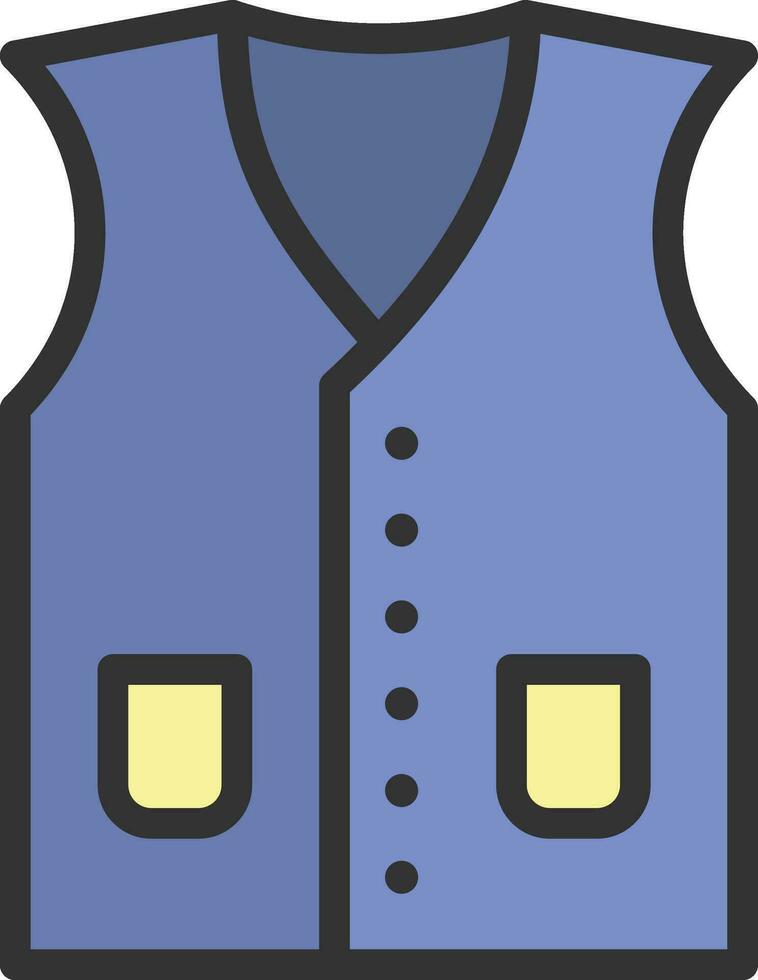 Vest icon vector image. Suitable for mobile apps, web apps and print media.