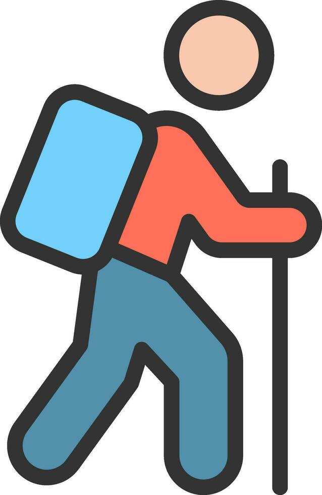 Trekking icon vector image. Suitable for mobile apps, web apps and print media.