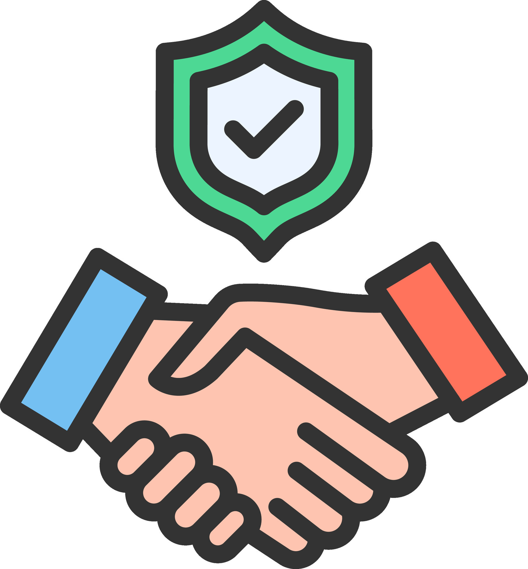 Trust icon vector image. Suitable for mobile apps, web apps and print