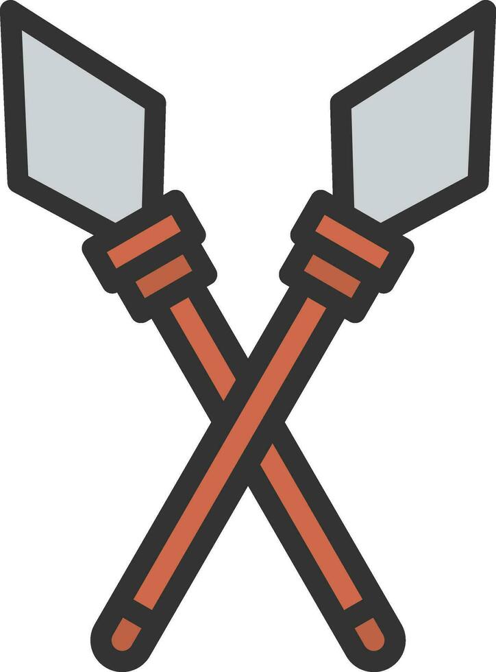 Spear icon vector image. Suitable for mobile apps, web apps and print media.