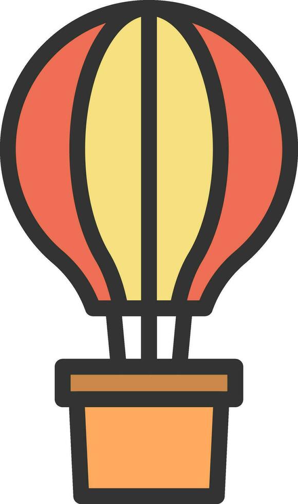 Hot Air Balloon icon vector image. Suitable for mobile apps, web apps and print media.