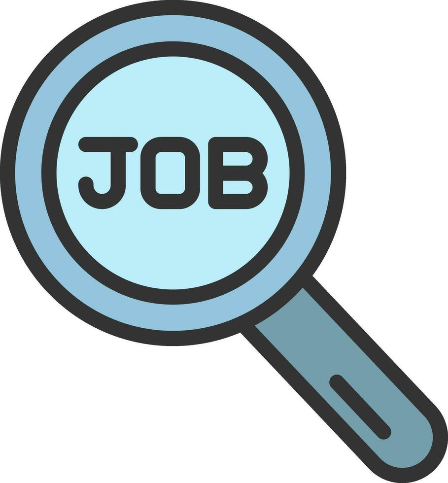 Job Search icon vector image. Suitable for mobile apps, web apps and print media.