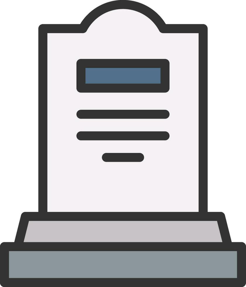 lápida sepulcral icono vector imagen. adecuado para móvil aplicaciones, web aplicaciones y impresión medios de comunicación.