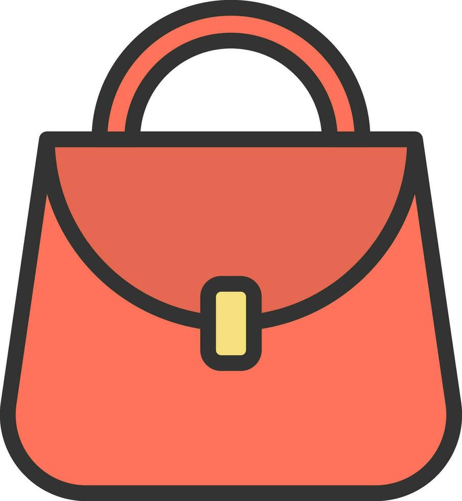 Handbag icon vector image. Suitable for mobile apps, web apps and print media.