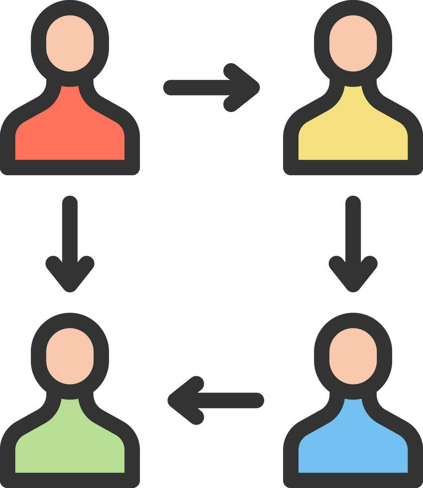 Collaborative icon vector image. Suitable for mobile apps, web apps and print media.