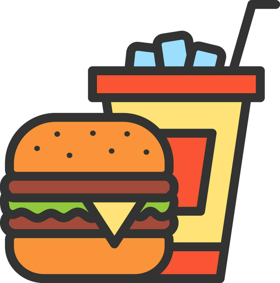 rápido comida icono vector imagen. adecuado para móvil aplicaciones, web aplicaciones y impresión medios de comunicación.