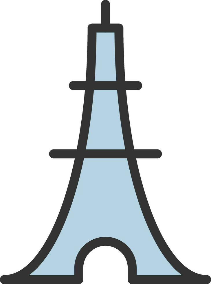 Eiffel Tower icon vector image. Suitable for mobile apps, web apps and print media.