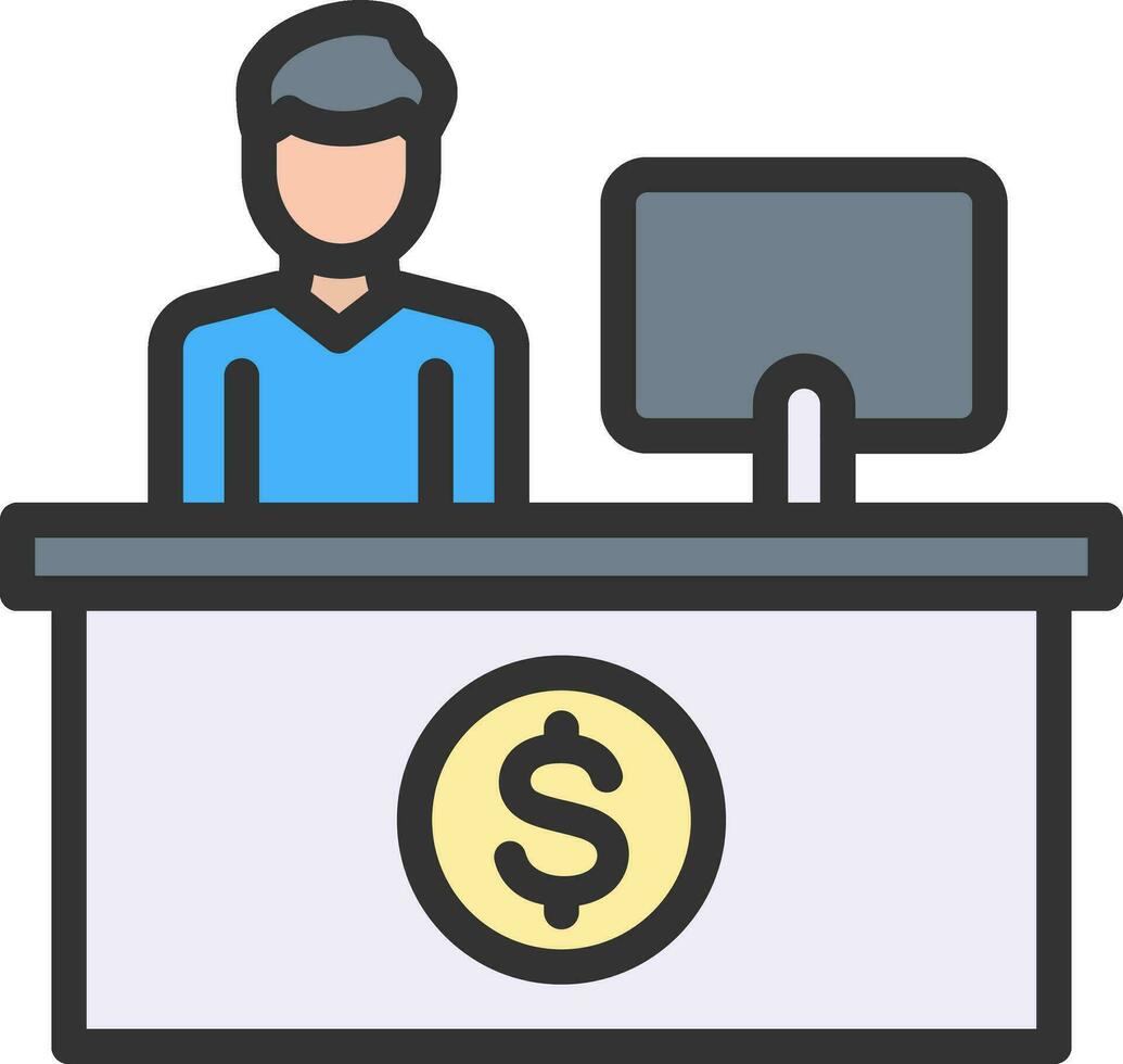 Cash Counter icon vector image. Suitable for mobile apps, web apps and print media.