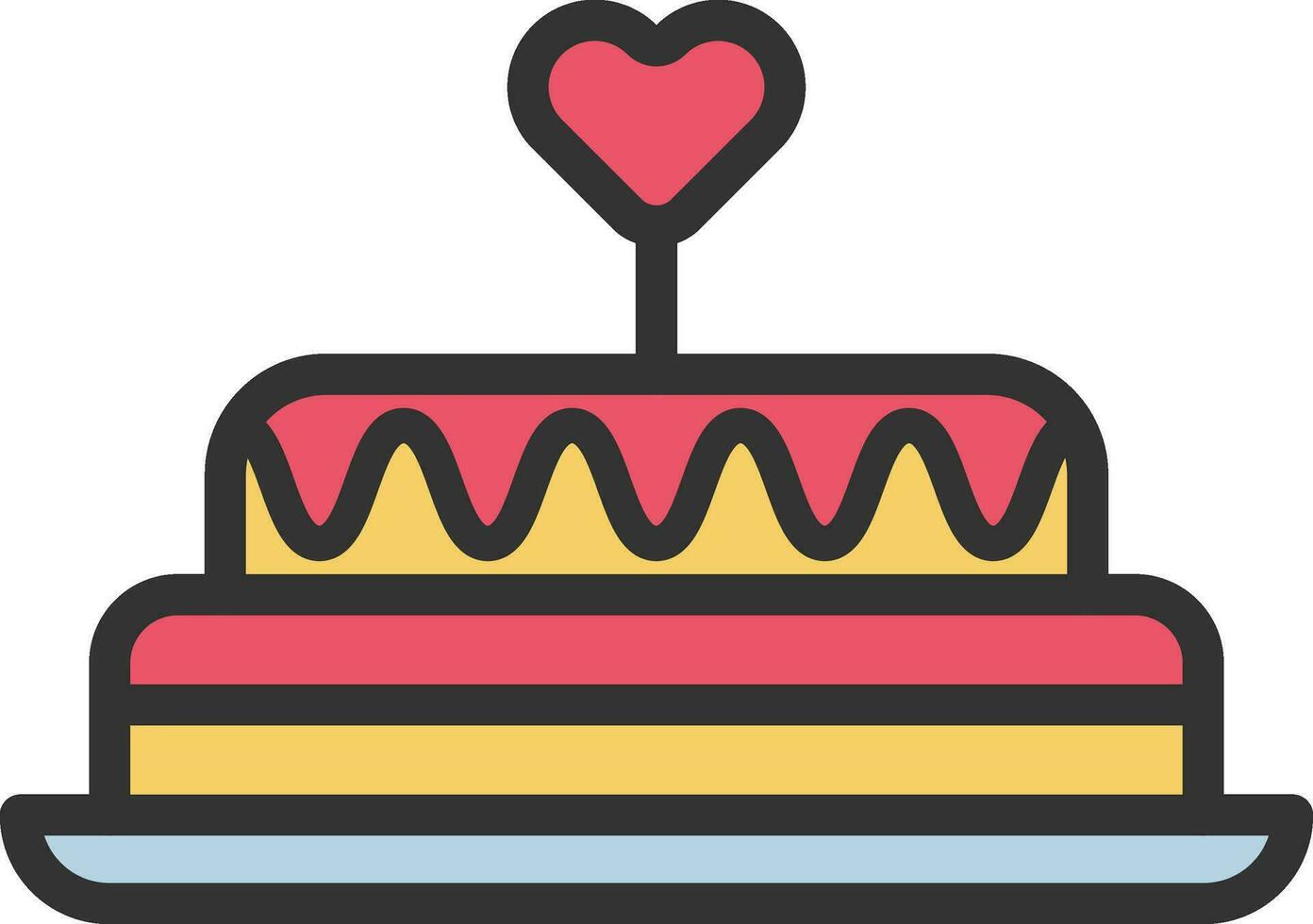 Cake icon vector image. Suitable for mobile apps, web apps and print media.