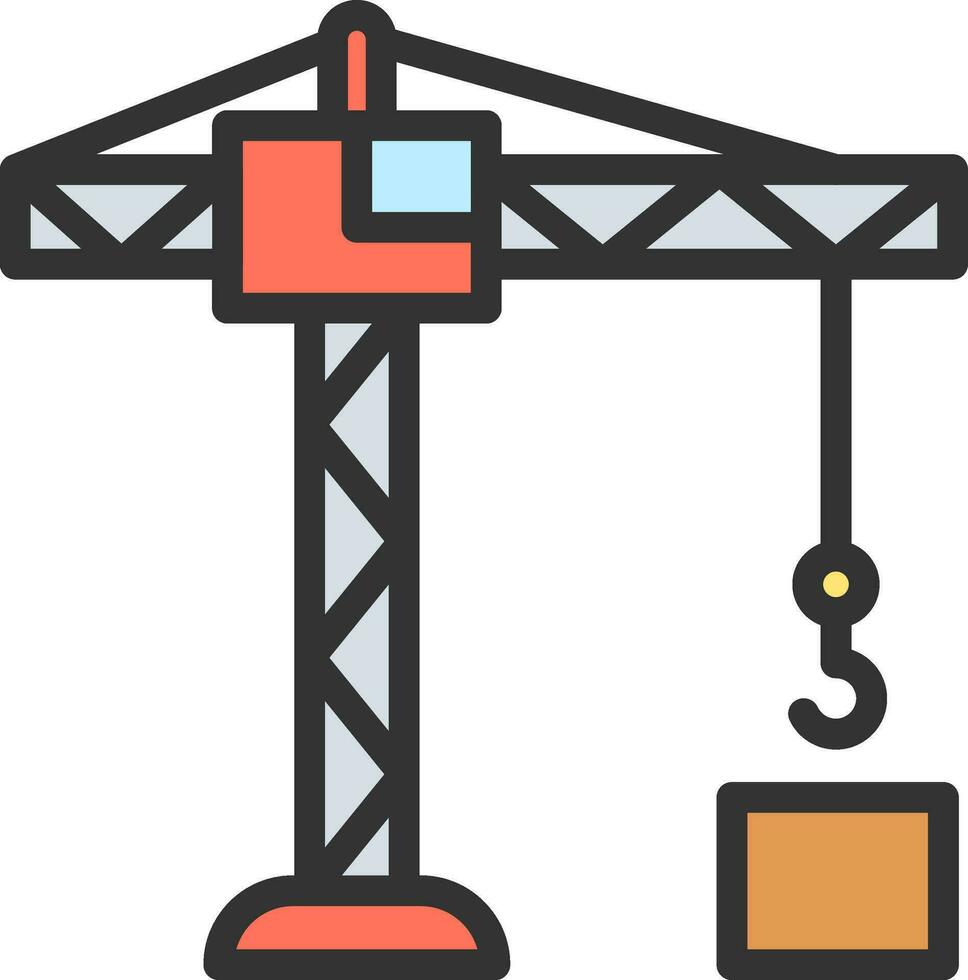 Crane Tower icon vector image. Suitable for mobile apps, web apps and print media.