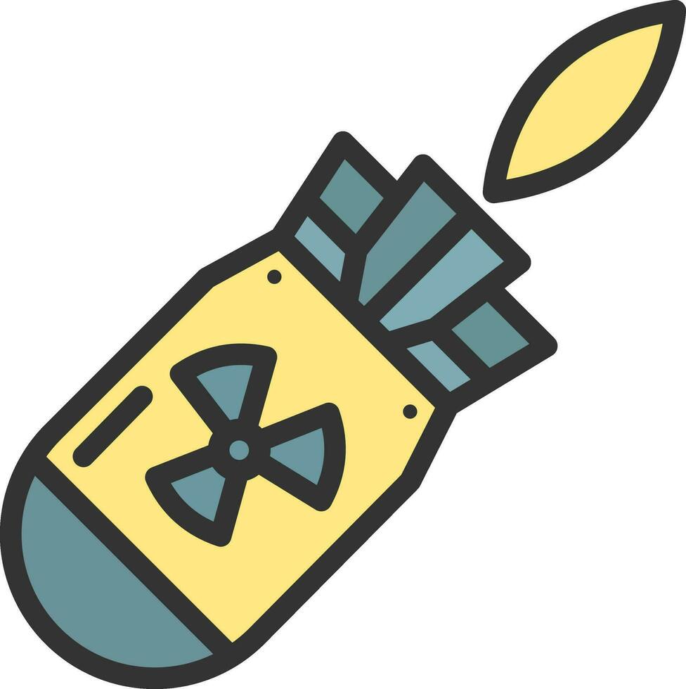 Atomic Bomb icon vector image. Suitable for mobile apps, web apps and print media.
