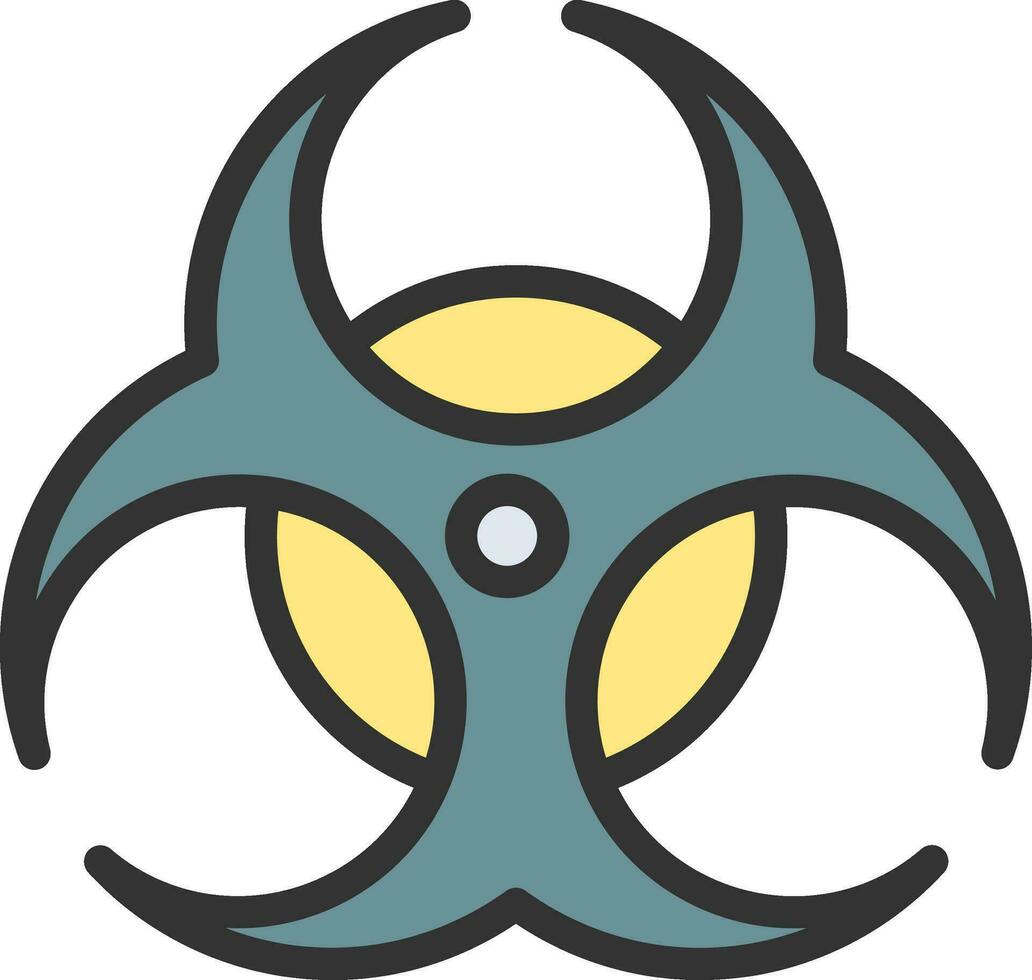 Biohazard icon vector image. Suitable for mobile apps, web apps and print media.