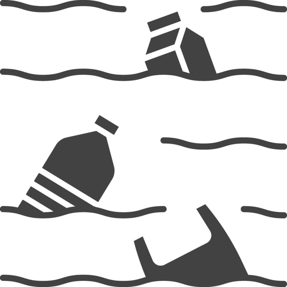 Water Pollution icon vector image. Suitable for mobile apps, web apps and print media.