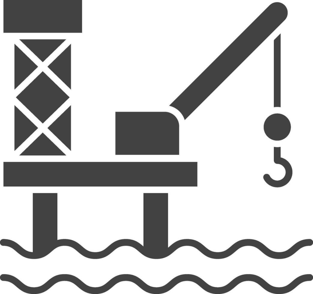 Oil Platform icon vector image. Suitable for mobile apps, web apps and print media.