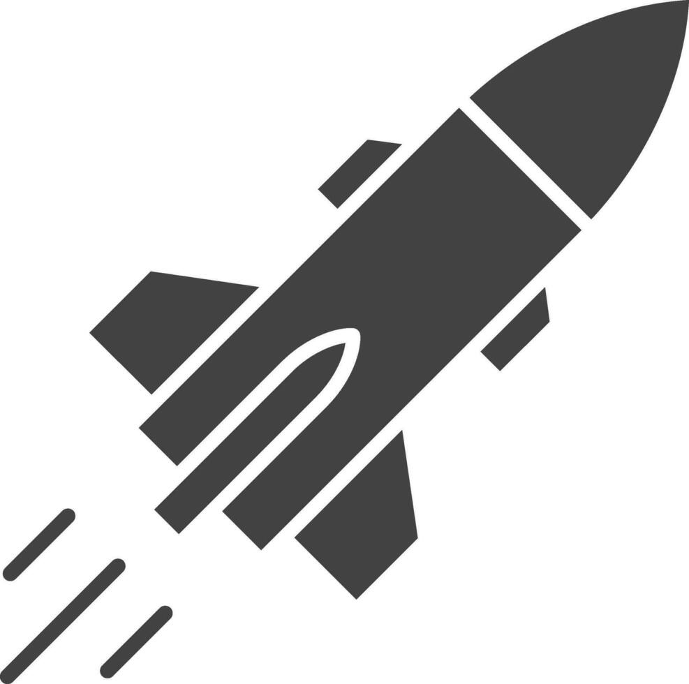 Missile icon vector image. Suitable for mobile apps, web apps and print media.