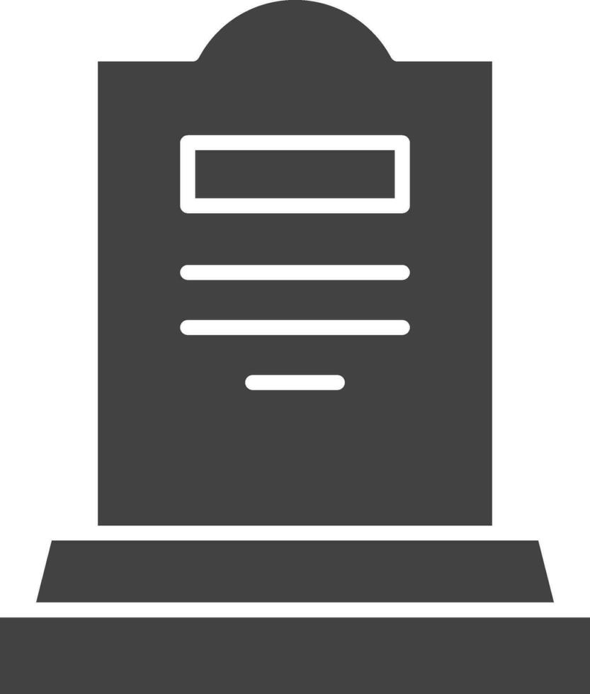 lápida sepulcral icono vector imagen. adecuado para móvil aplicaciones, web aplicaciones y impresión medios de comunicación.