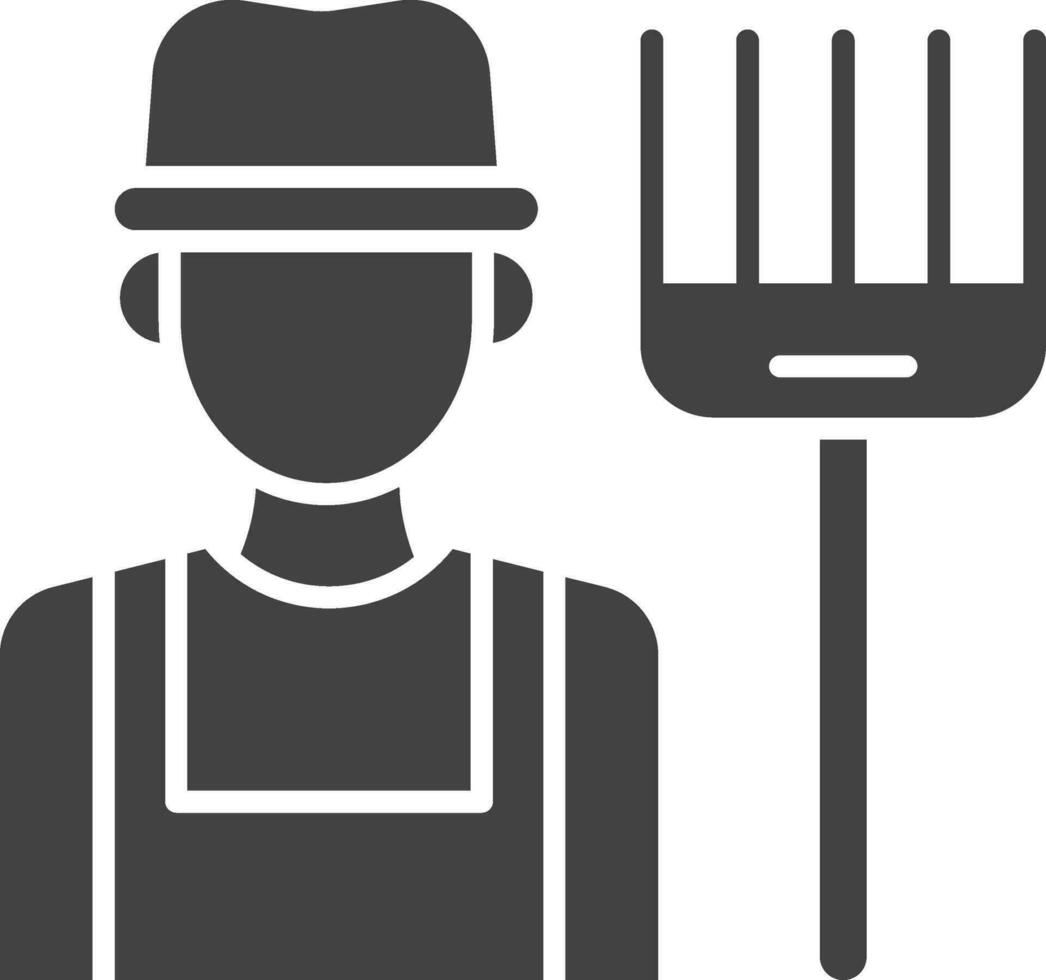 Farmer icon vector image. Suitable for mobile apps, web apps and print media.