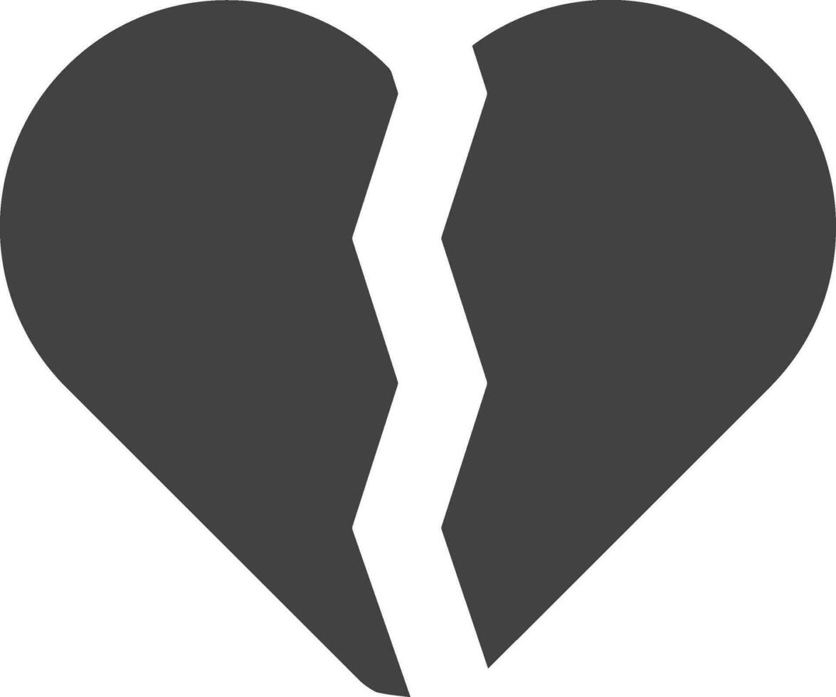 Broken Heart icon vector image. Suitable for mobile apps, web apps and print media.