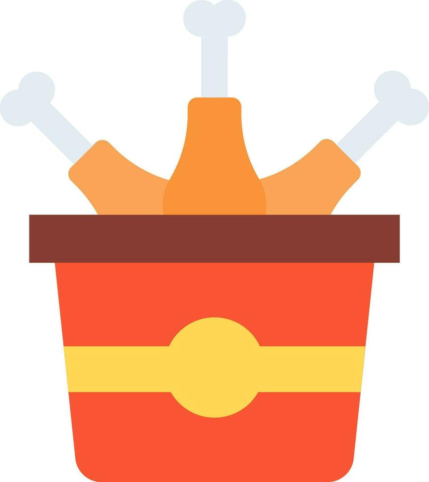 Chicken Bucket icon vector image.