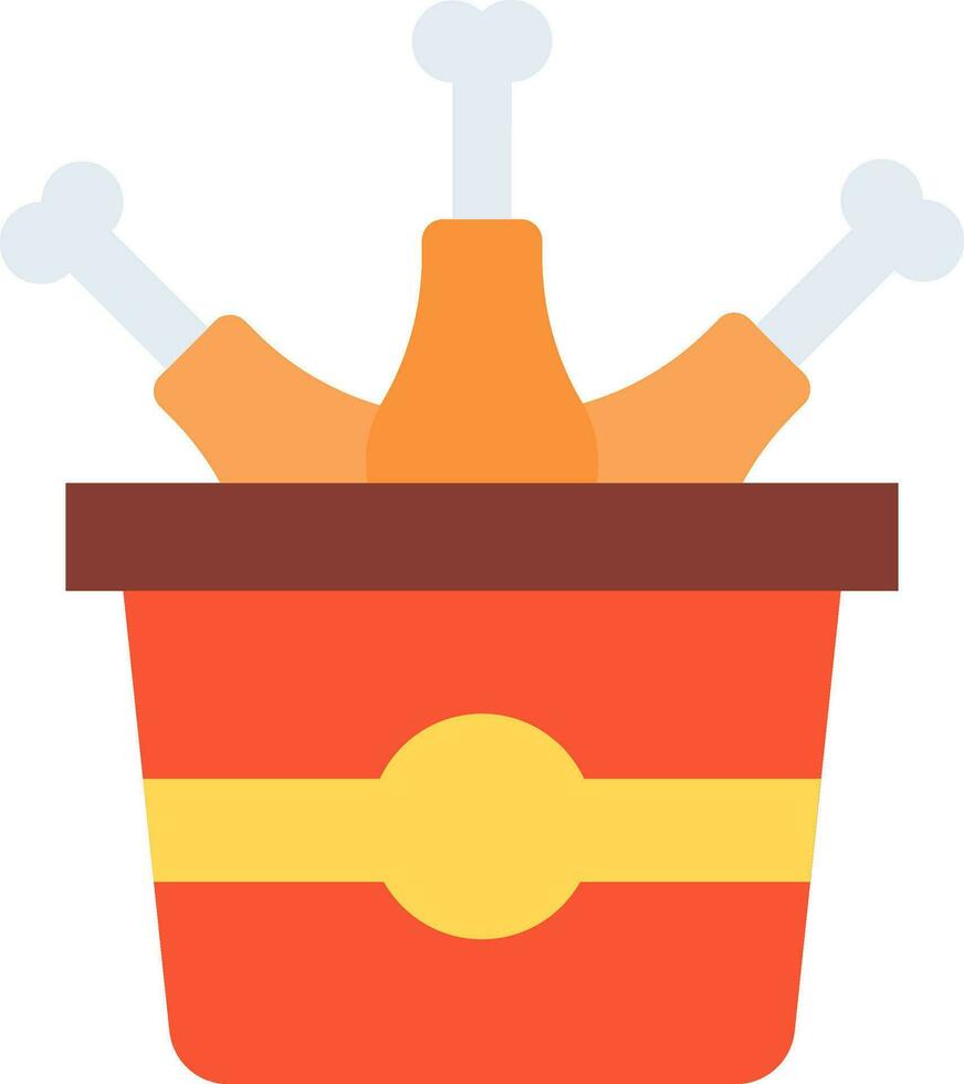 Chicken Bucket icon vector image.