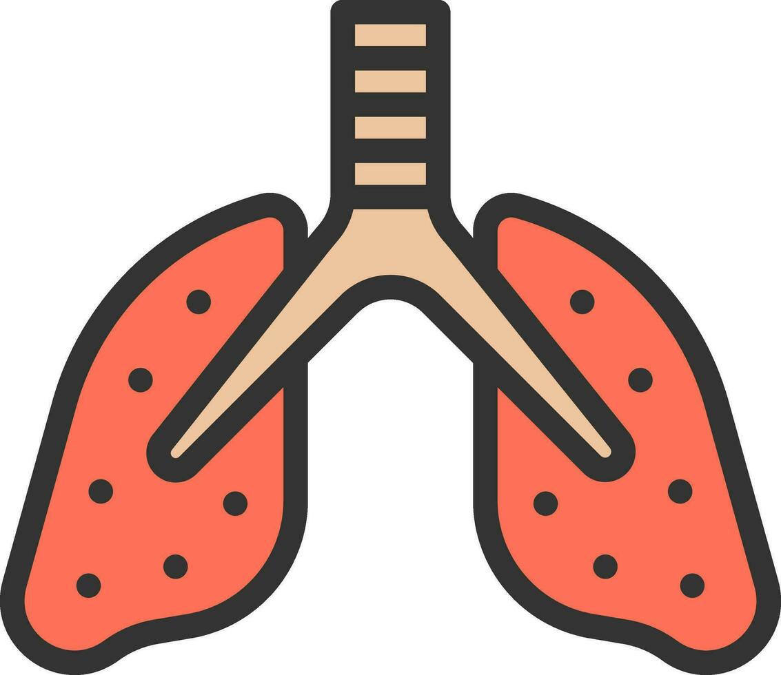 Lungs icon vector image. Suitable for mobile apps, web apps and print media.