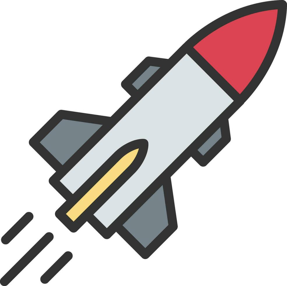 Missile icon vector image. Suitable for mobile apps, web apps and print media.