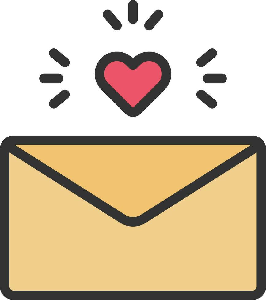 Love Letter icon vector image. Suitable for mobile apps, web apps and print media.